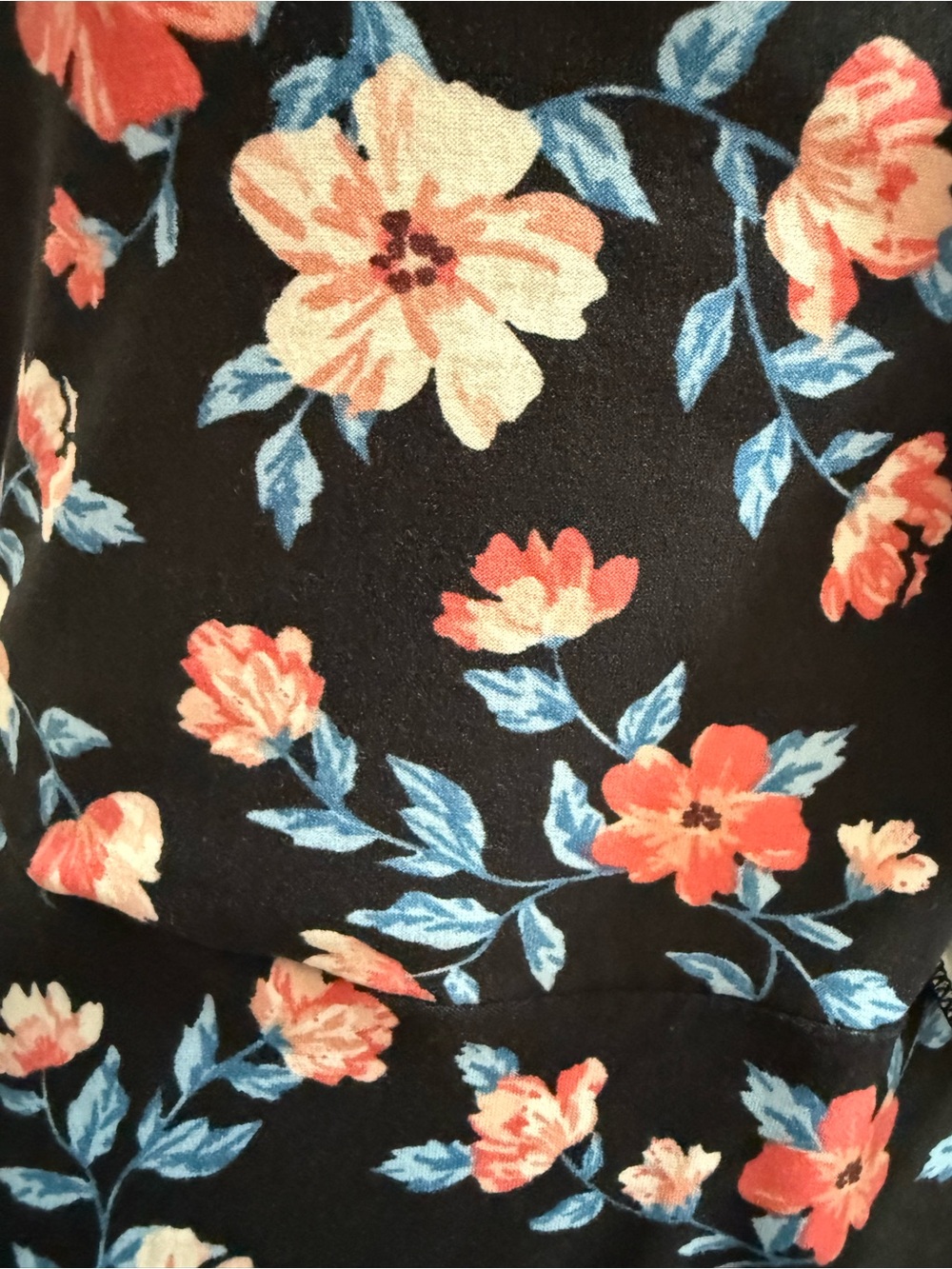 No Boundaries Black Floral Ruffle-Front Spaghetti Strap Dress - Picture 8 of 8